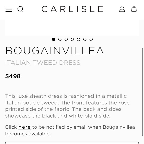 Carlisle Collection Bougainvillea Italian Tweed Boulce Sheath Dress - 2 - Picture 13 of 16